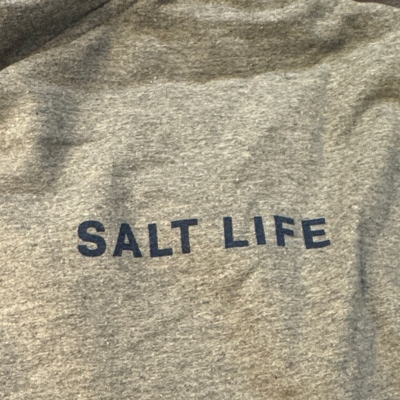 Salt Life Gray Men's Hoodie with Navy Accents - Picture 3 of 5